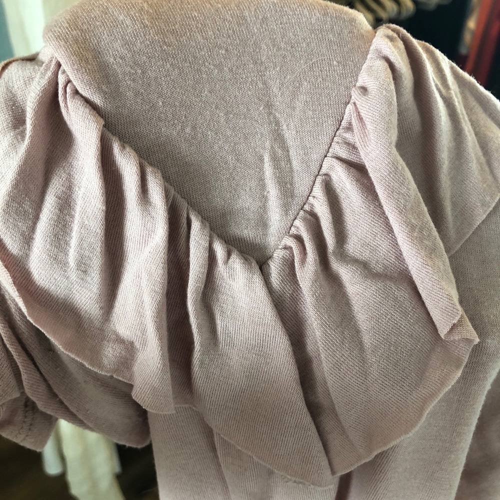 Express Pink Ruffled T-shirt - Picture 3 of 5